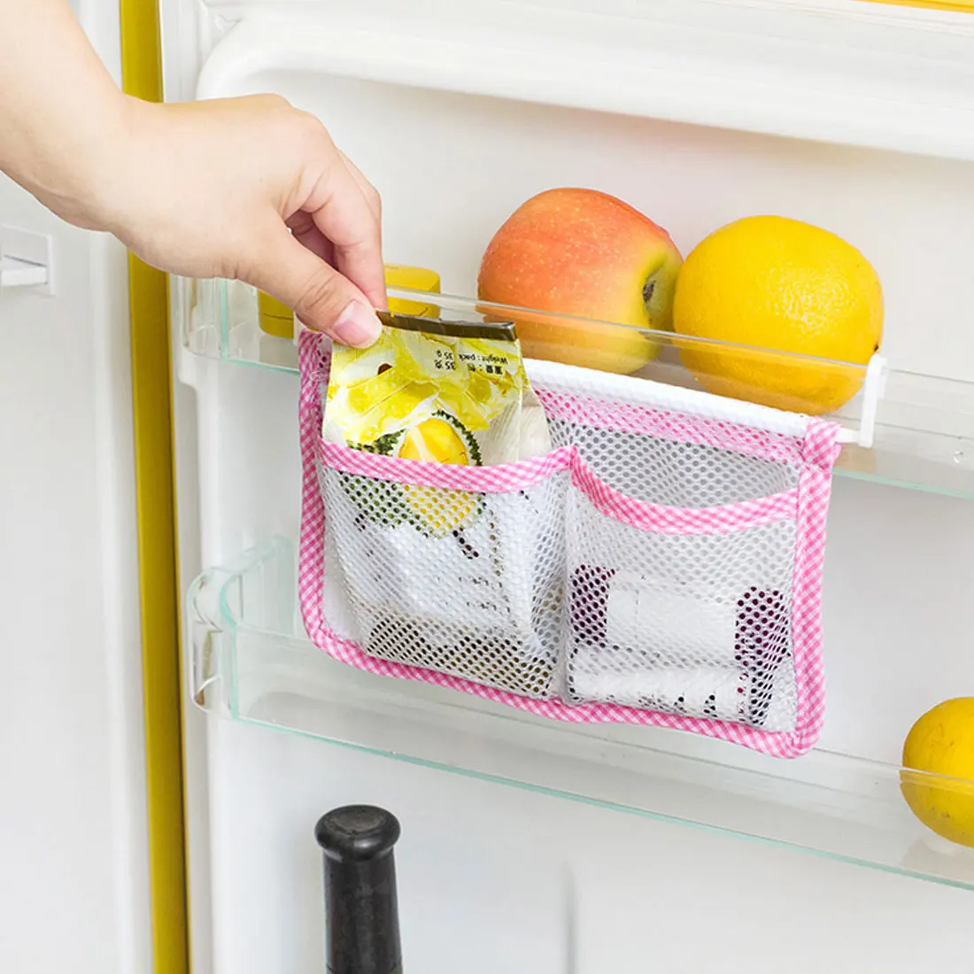 Modern Kitchen Refrigerator Hanging Storage Bag Food Organizer Fridge