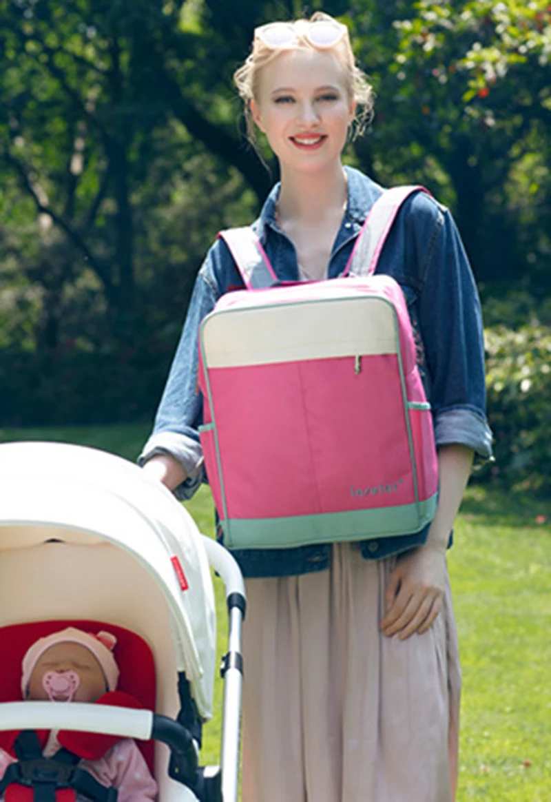 Baby Diaper Bag Mommy Nappy Backpack Fashion Multifunction Oxford Back Pack Large Baby Care Milk Bottle Organizer Mochila BB6055 (10)