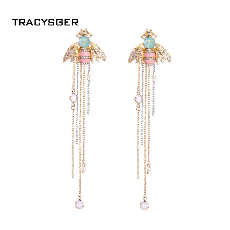 

AB-ed00629b /TRACYSGER/Popular retro honeybee earrings