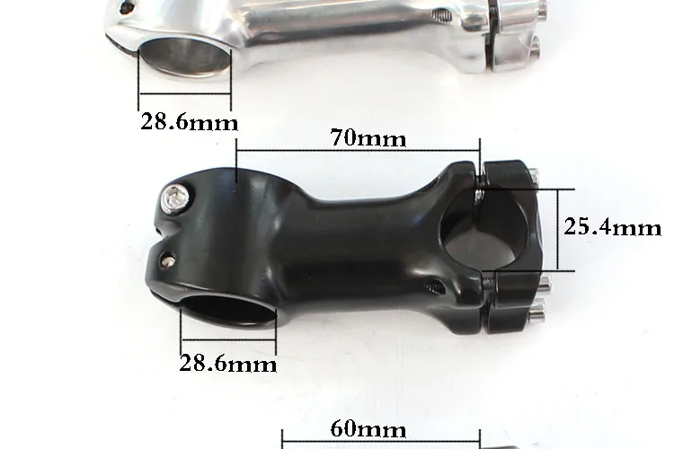 Алюминиевый сплав BMX для шоссейного велосипеда 25,4/28,6 мм длина 60 мм/70 мм/90 мм велосипедные стержневые части для гоночного велосипеда