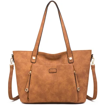 

JHD-Pu Leather Handbag Retro Fashion Women'S Shoulder Bag Europe And America Ladies Handbag