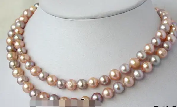 

3744 pink purple fw pearl necklace