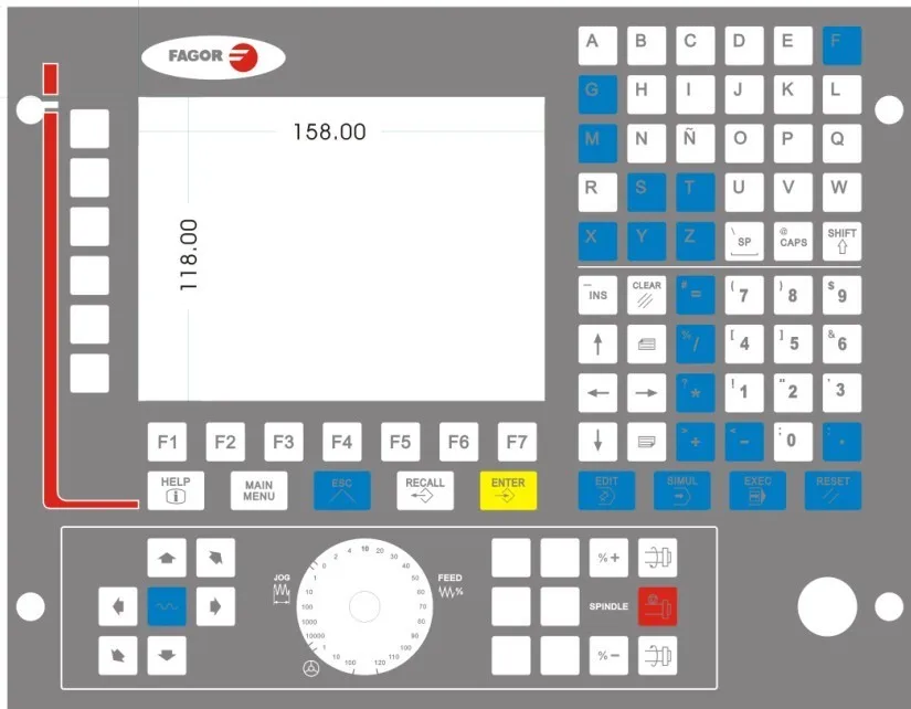 

8040M CNC Keypad: 8040M CNC 8040-M FAGOR Key button membrane for CNC system New 90 days warranty , FAST SHIPPING