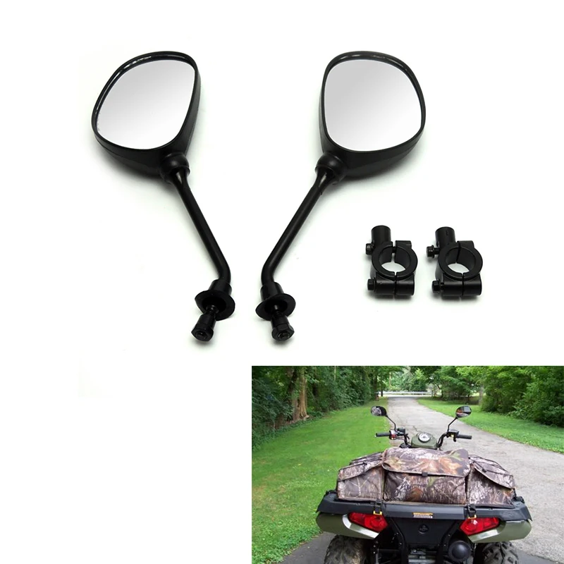 

Rear view mirror set for Polaris line of UTVs Universal fit on 7/8" handle bars Adjustable Clamp for ATV UTV