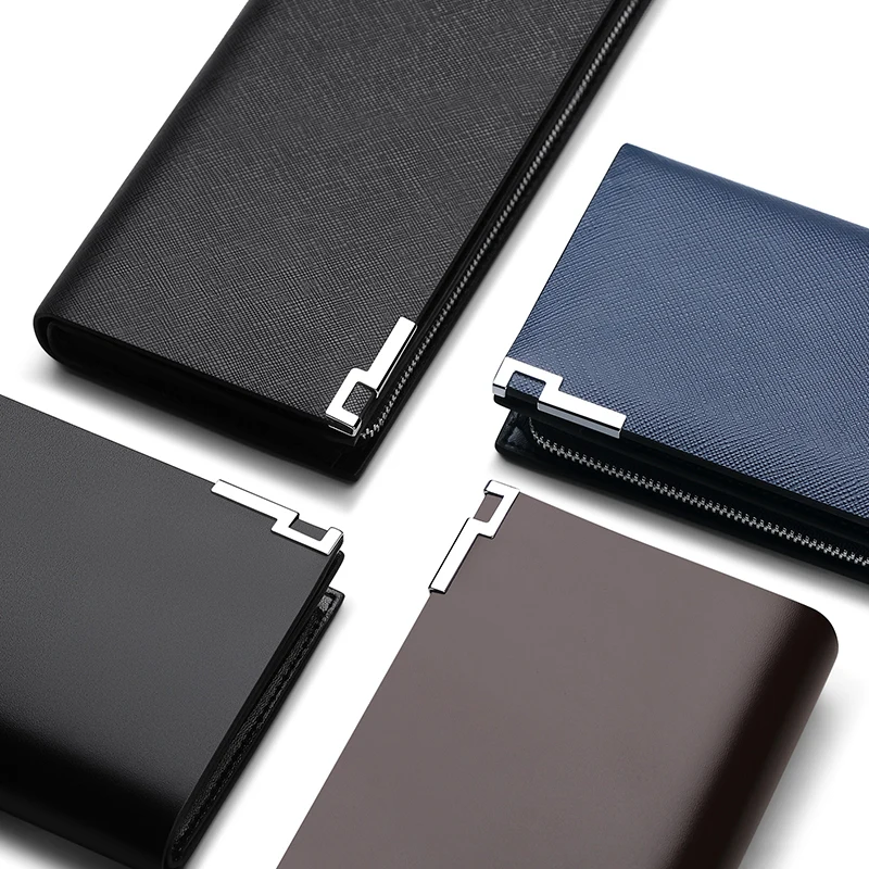 

WILLIAMPOLO 2018 fashion luxury genuine leather men wallets brand Business long zipper clutch purse male long wallet PL209