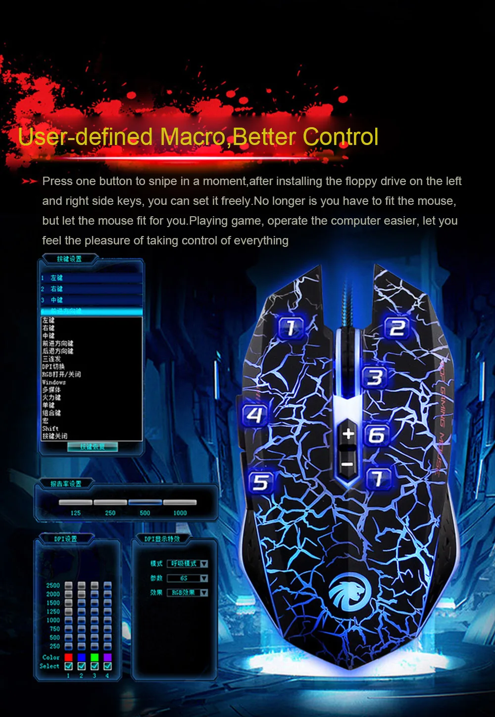 Gaming Mouse 5-X8-P-16
