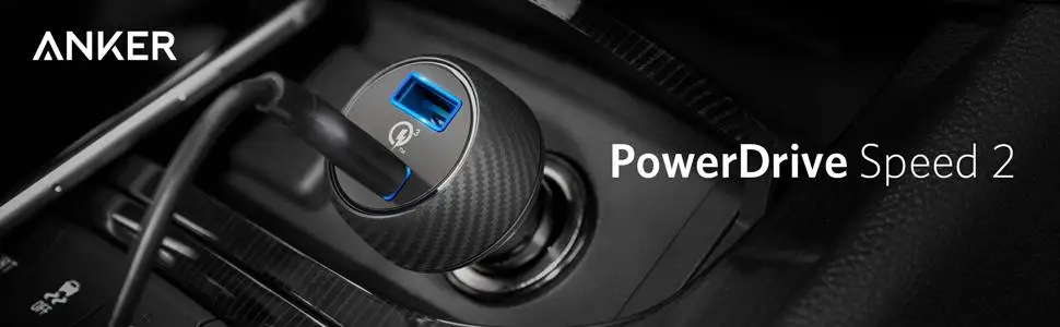 Anker PowerDrive speed 2 39W Dual USB Автомобильное зарядное устройство, быстрая зарядка 3,0 Для Galaxy, PowerIQ для iPhone Xs/XS Max/XR/X/8/7/6/Plus и т. Д