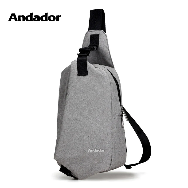 

SimpleHigh quality Korean version of casual anti-theft chest bag with earphone hole men solid single shoulder strap chest packs