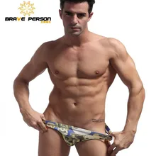 Мужские плавки BRAVE PERSON, дышащие, мужские, средняя талия, Череп, печать, мини сексуальные плавки
