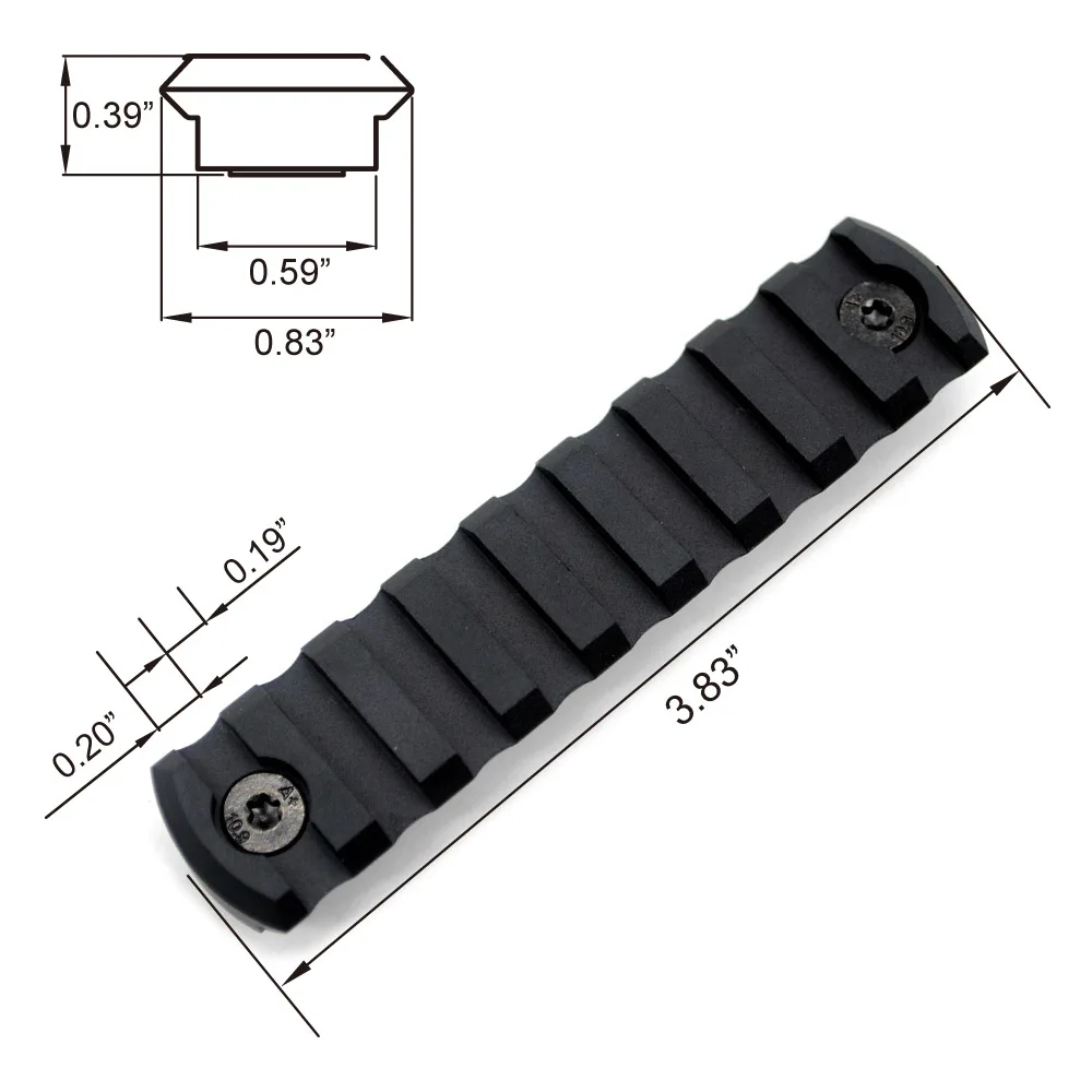TriRock 5/7/9/11/13 Слоты M-lok Пикатинни разделы черный анодированный для M-lok свободном направляющая для ствольной накладки Системы