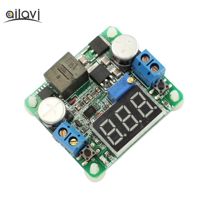 DC-DC понижающий и повышающий преобразователь напряжения 5-25 В до 0,5-25 в 25 Вт повышающий/понижающий модуль питания с вольтметром