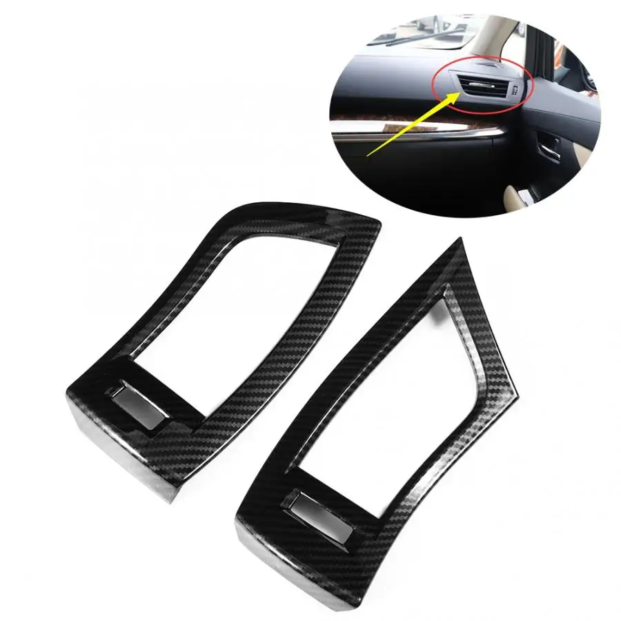 

2pcs/set ABS Front Air Outlet Frame Trim Fit for Toyota Alphard VELLFIRE 2015-2018 Carbon Fiber Texture left drive car styling