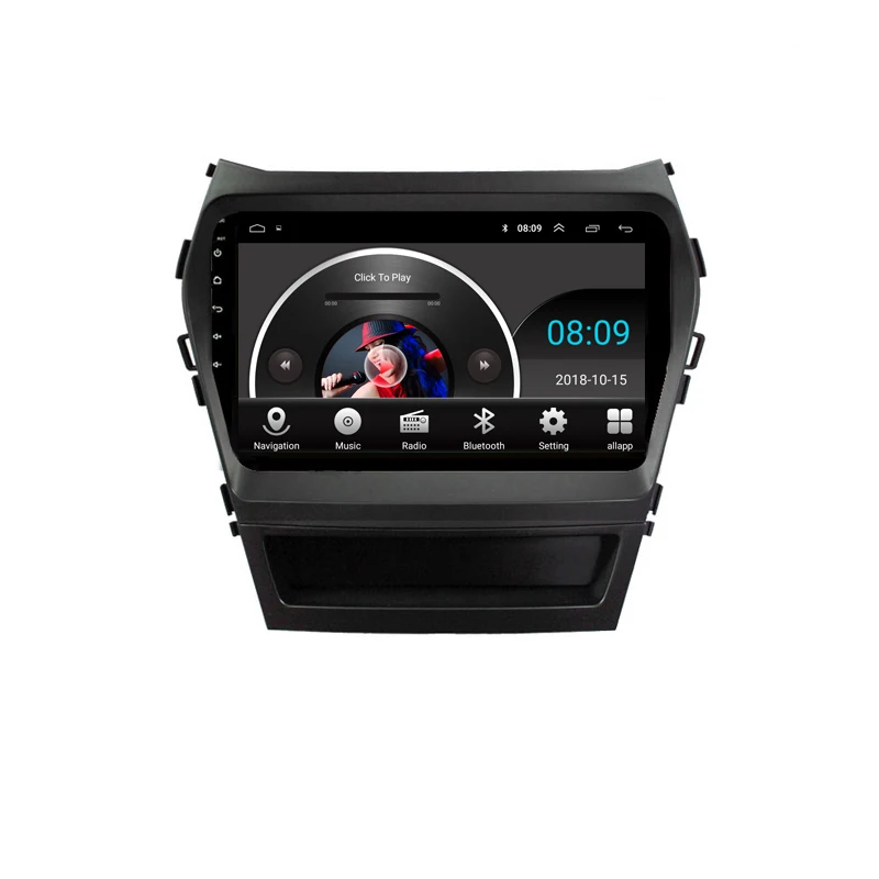 Excellent 9" 2.5D IPS Android 8.1 Car DVD Multimedia Player GPS for Hyundai Santa Fe IX45 2015 2016 2017 audio radio navigation 12