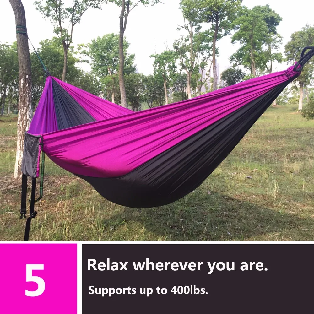 Portable Nylon Parachute Hammock camping hammock double hammock Camping Survival Garden Hunting Leisure Hamac Travel Double Person Hamak