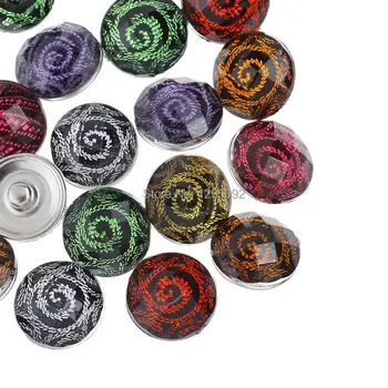 

10Pcs Mixed Flower Shiny Acrylic 5.5mm Snap Buttons Fit Bracelets Jewelry Making Charms Wholesale 18mm
