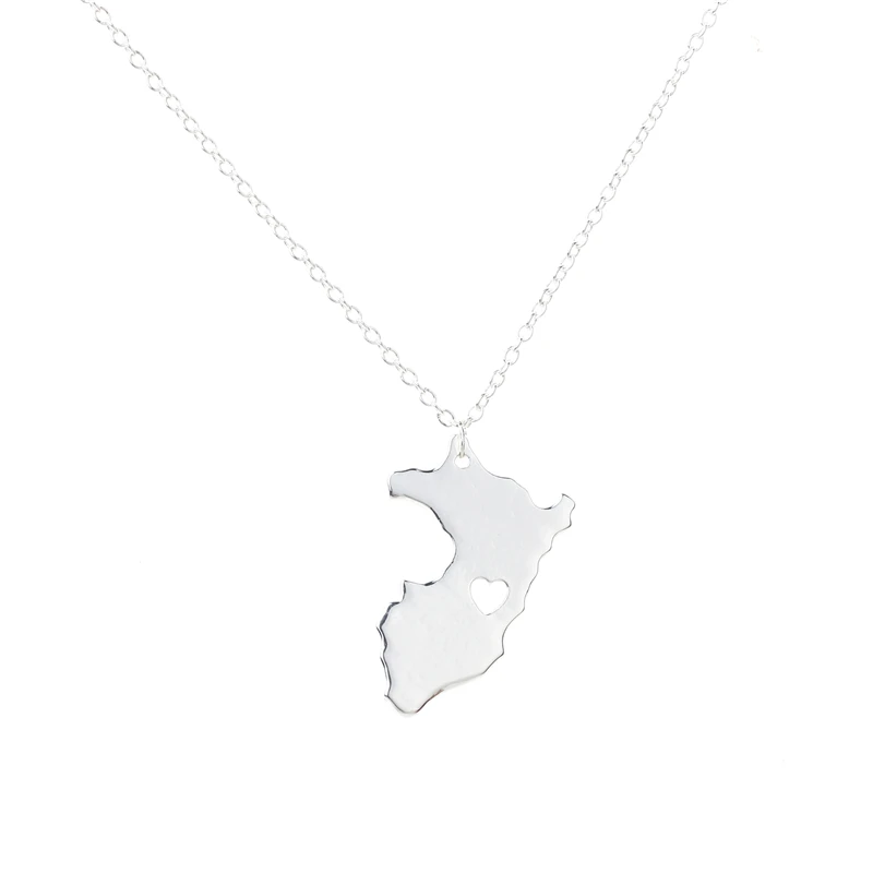 New Fashion Outline Peru Map Pendant Necklace Jewelry.a Heart In Peru. Fashion Holiday Charm Necklace 1 Img_8056_