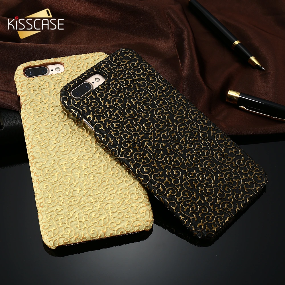 KISSCASE модный дворец цветочный узор чехол для телефона iPhone 7 8 Plus Чехлы цветок