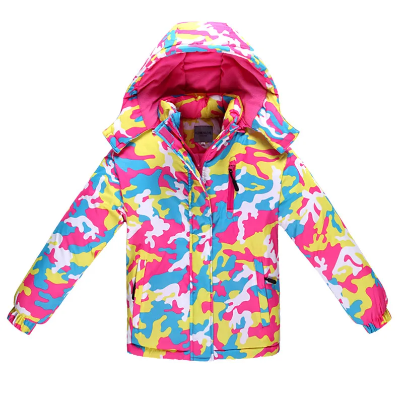 OLEKID Children Winter Ski Suit-30 Degrees Thick Warm Jacket Waterproof Windproof Girls Clothes Set Boys Cotton Overalls Suit