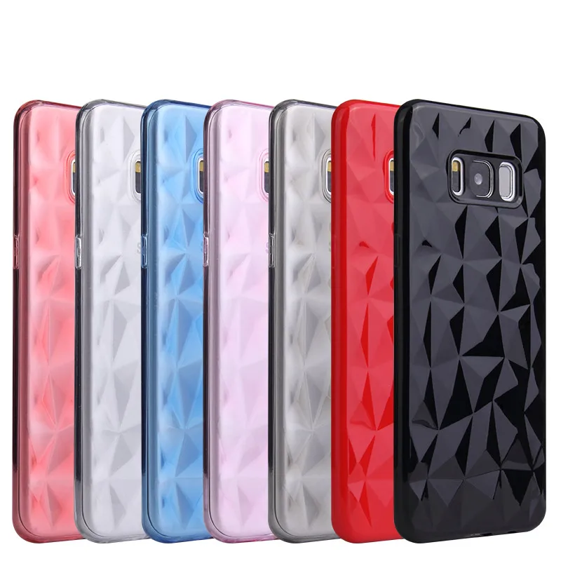 

For iPhone 6 7 8 X XR XS MAX shell coque 3D Diamond Transparent Ultra Thin Cases on for iPhone 5 5S SE 6 7 8 plus cover
