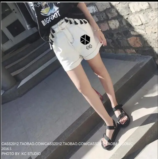 Летние шорты EXO SEHUN CHANYEOL BAEKHYUN новая Корейская версия K POP|shorts hot pant|hot pantsshorts |