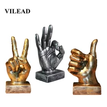 VILEAD 6," 6,7" смоляные фигурки жестов пальцев американские ретро украшения дома Кофейня модель комнаты мягкие элементы декора