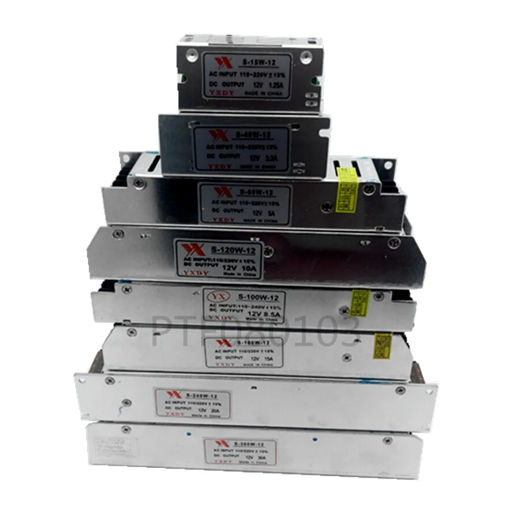 12V Трансформаторы освещения AC220V к DC Светодиодный драйвер для светодиодных лент