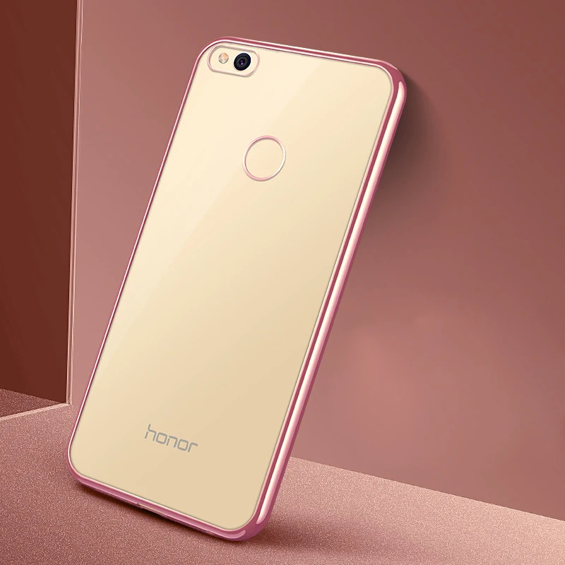 Чехол для huawei Honor 8 Lite, силиконовый бампер, прозрачный мягкий чехол из ТПУ для Honor 8 Lite, для huawei P8 Lite, чехол - Цвет: Rose gold