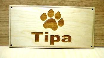 

Personalized House Wood Name Engraved Wood Sign ,wood signs, wedding props,Dog sign, The dog house