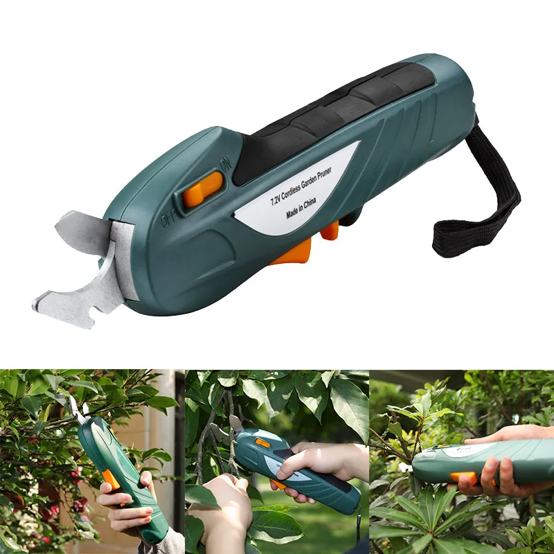 

7.2V Electric Pruning Scissors Rechargeable Shear Gardening Orchard Branches Cutting Tool AI88