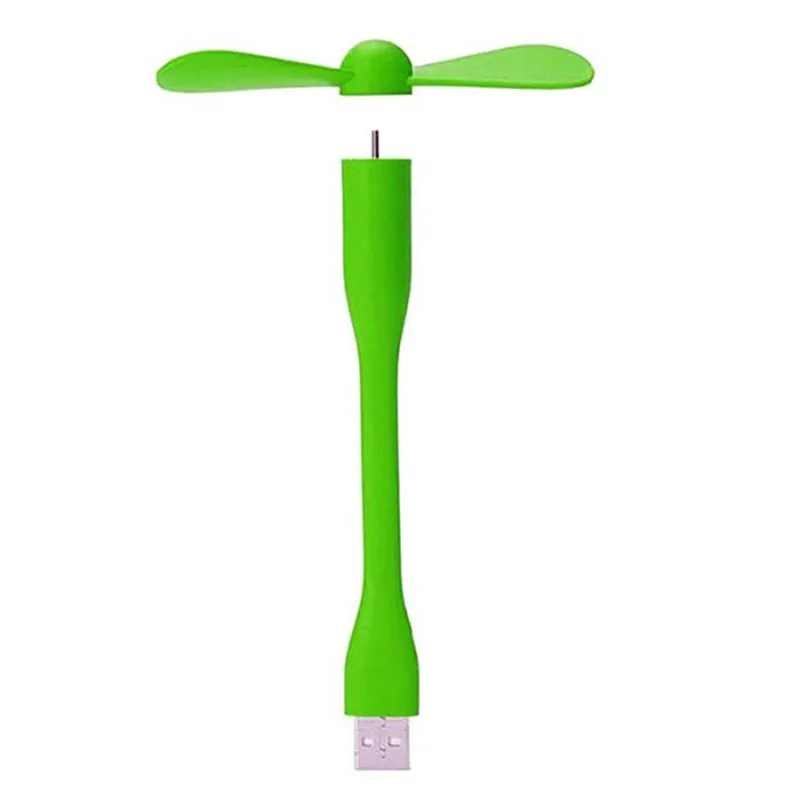 Промо-акция! Горячая модный гибкий USB мини-вентилятор портативный съемный вентилятор охлаждения для ПК банк питания USB устройств - Цвет: Green