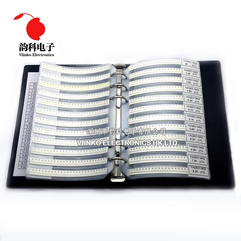 0402 Smd Resistor Sample Book 1 Tolerance 170valuesx50pcs=8500pcs Resistor Kit 0r10m 0r10m
