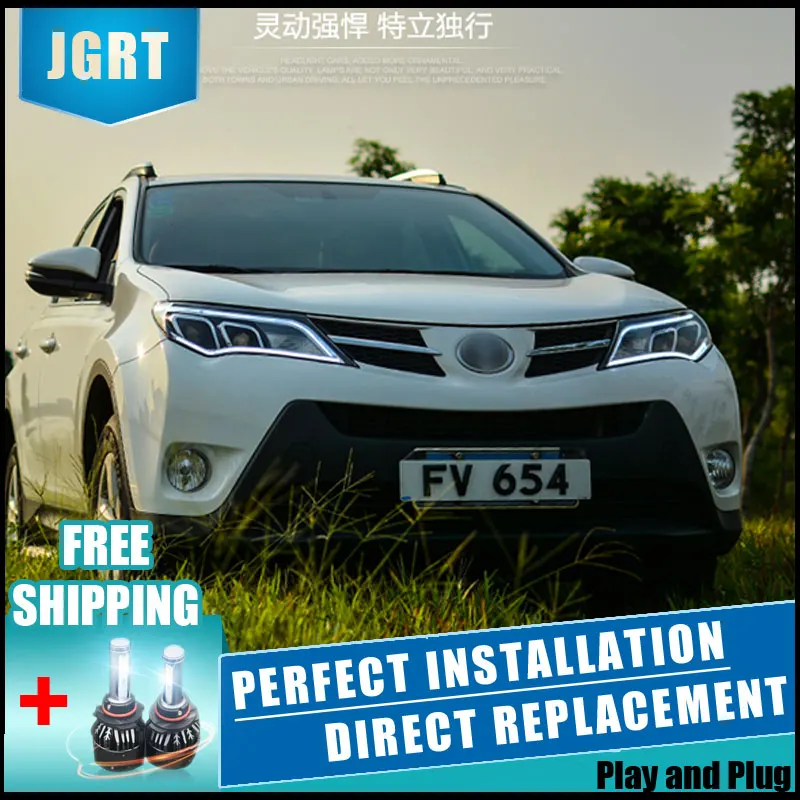 2 шт. светодиодный светильник s для Toyota RAV4 2013 2016Car двойной ксеноновый Объектив