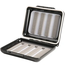 Водонепроницаемый портативный размер Fly Рыболовная коробка 120*100*30 мм Высокое качество ABS пластиковые рыболовные снасти коробки черный