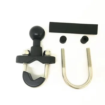 

Stainless Steel U-Bolt Motorcycle Handlebar Bike Rail Rod Base 1 Inch Ball Mount for Gopro Camera Smartphone for Garmin RAM Moun