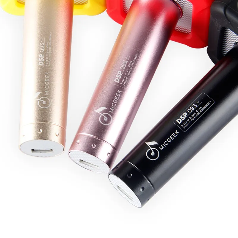 Original Brand Q9s Magic Bluetooth Karaoke Microphone Wireless Professional Player speaker With Carring Case For Iphone Android006