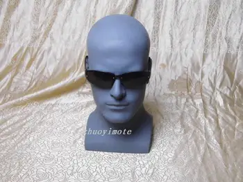 

Fiberglass Grey Male Mannequin Head For Wig And Glasses Display