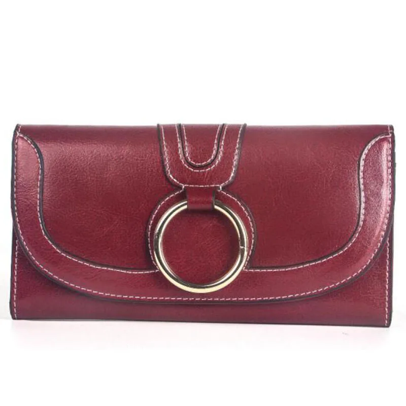 

new women wallet fashion Simple long women wallet Retro coin pocket leather women Wallet Card package Clutch