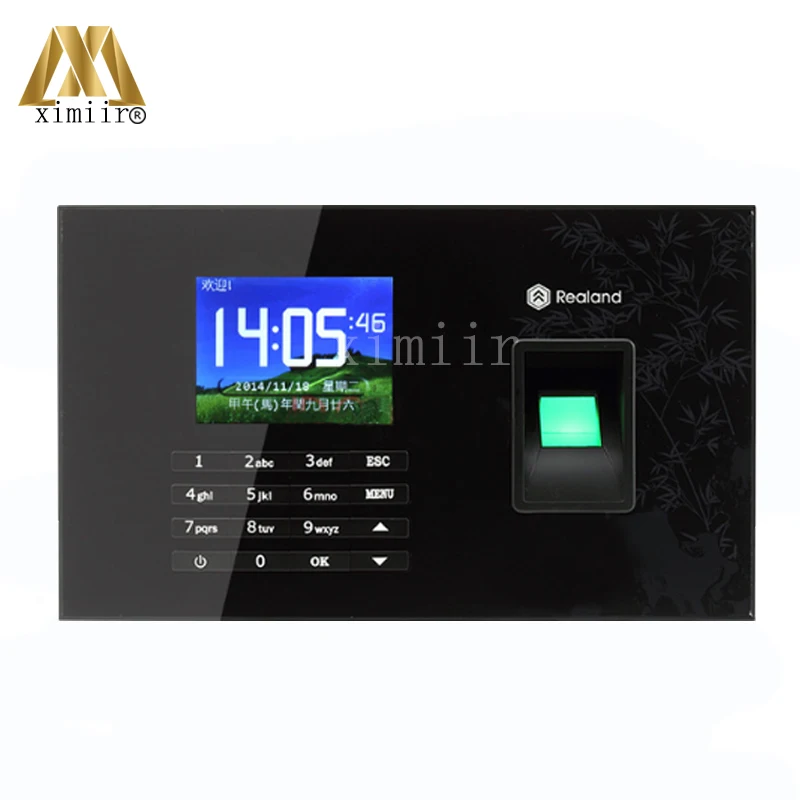 

Free Shipping TCP/IP USB Fingerprint And RFID Card Time Attendane High Speed Reading For 2000 Users Realand A-C051 Time Recorder