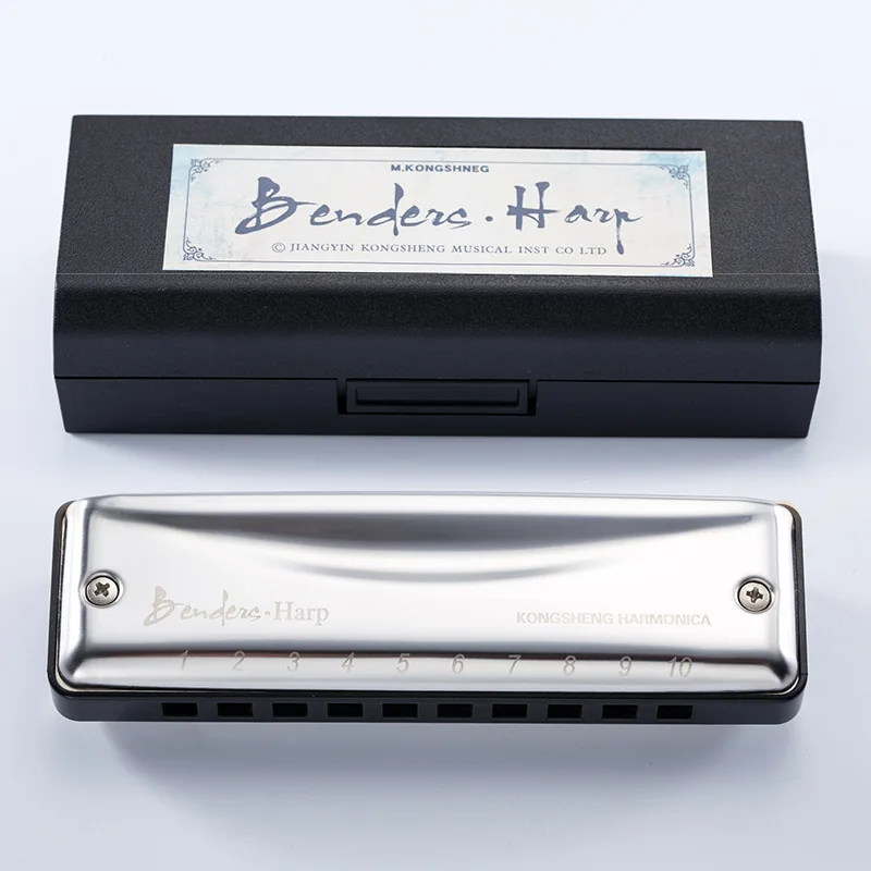 New 10 Holes Harmonica C key Blues 20 Tone Mouth Organ For Beginner