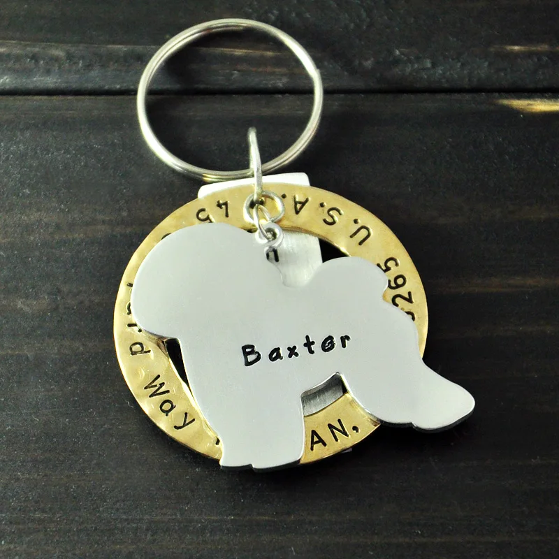 

Personalized Bichon Dog Tag, Custom Pet Tags, Hand Stamped Bichon Dog ID Tag, Pet Jewelry, Customized for Your Dog
