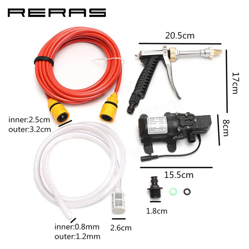 

12V 65W High Pressure Marine Deck Car Washer Wash Water Pump Cleaner Sprayer Tools Kit Set of tools Accessories