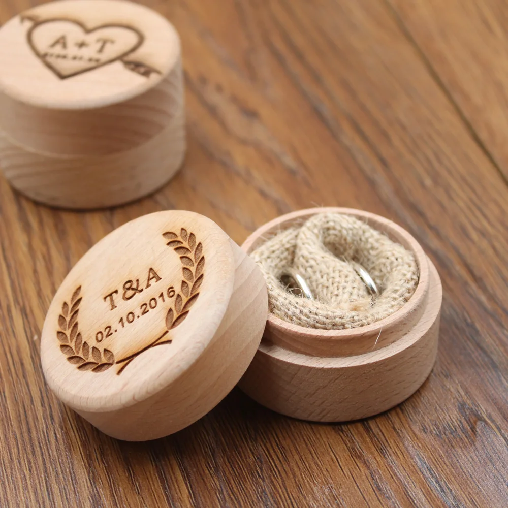 

Custom Ring Box Personalized Wedding Valentines Engagement Wooden Ring Bearer Box Rustic Wedding Ring Box Holder