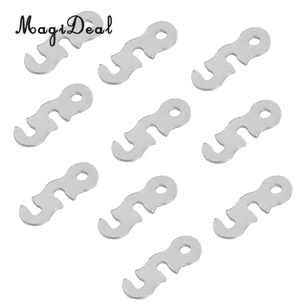 MagiDeal Lightweight 10Pcs Tent/ Awning Guy Line Runner Guyline Rope Lock Tensioner Tools Camping Supplies Tent Accessory Silver