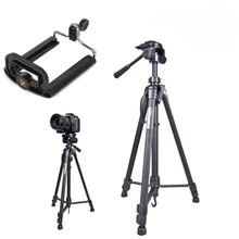 Фото WEIFENG WT-3540 штатив с демпфирующая головка жидкая сковорода камера DV видеомагнитофон+ треножный Штатив для телефона сумка