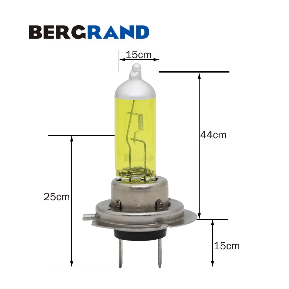 2 шт. H7 желтый галогенные лампы 12 В 55 Вт фар автомобиля лампы ксеноновые желтый H7 ксенон-галогеновой 12 В лампочки 30% ярче для плохих Wather