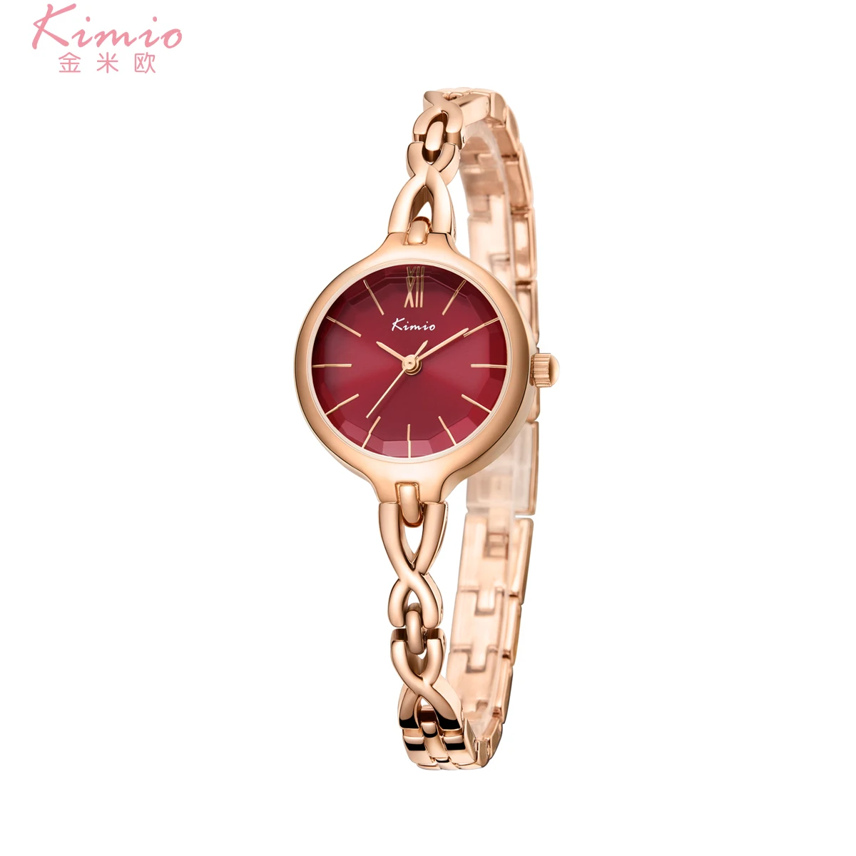 

KIMIO Colorful Quartz Diamond Watch Alloy Rose Gold Bracelet Watch Women Dress Woman Watches Brand Luxury Women's Watches K6275