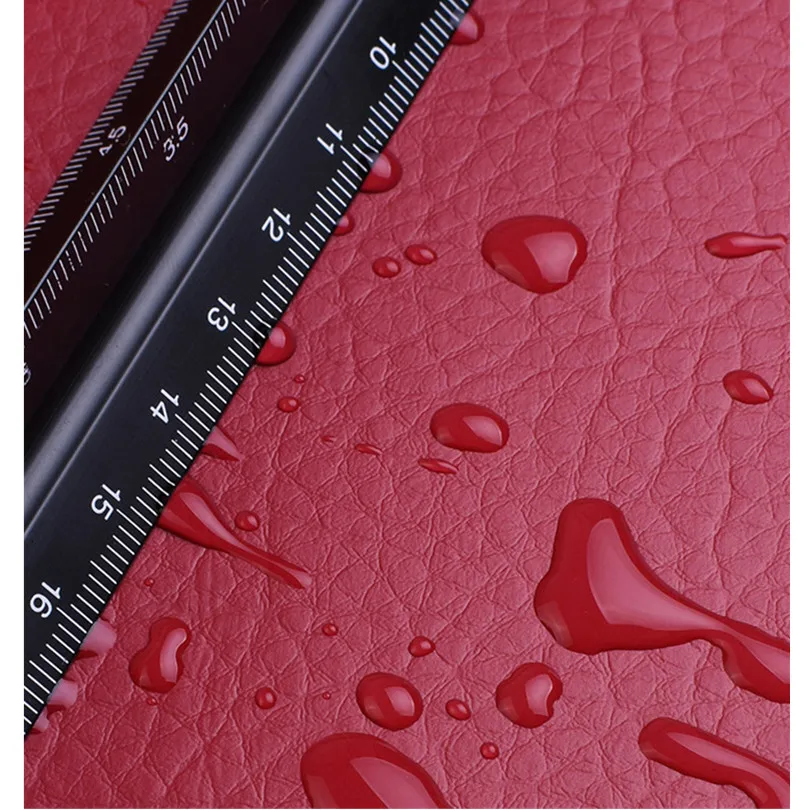 cheap 100x135cm 24 Colors Lychee PU leather Fabric by Meter Synthetic Faux Leather Fabric for Sewing DIY Bag Sofa Furniture Material