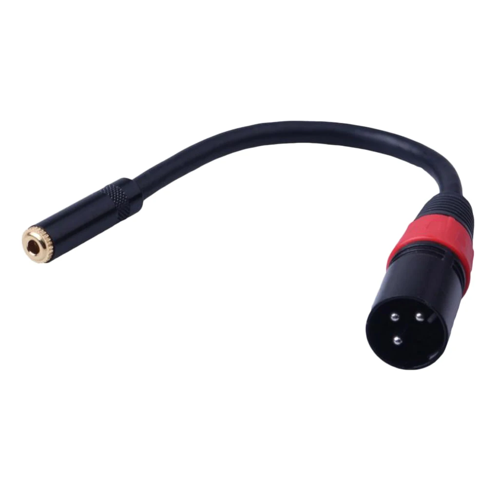 0.2m XLR Male to 3.5mm TRS 1/8 inch Female Stereo Audio Microphone Adapter Cable Audio Stereo Mic Converter for Smartphone