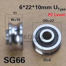 [SG66-P2] высокого качества ABEC-5 двойной шариковый подшипник 6 мм* 22 мм* 10 мм* 11 мм SG66-2RS подшипник для вышивальной машины