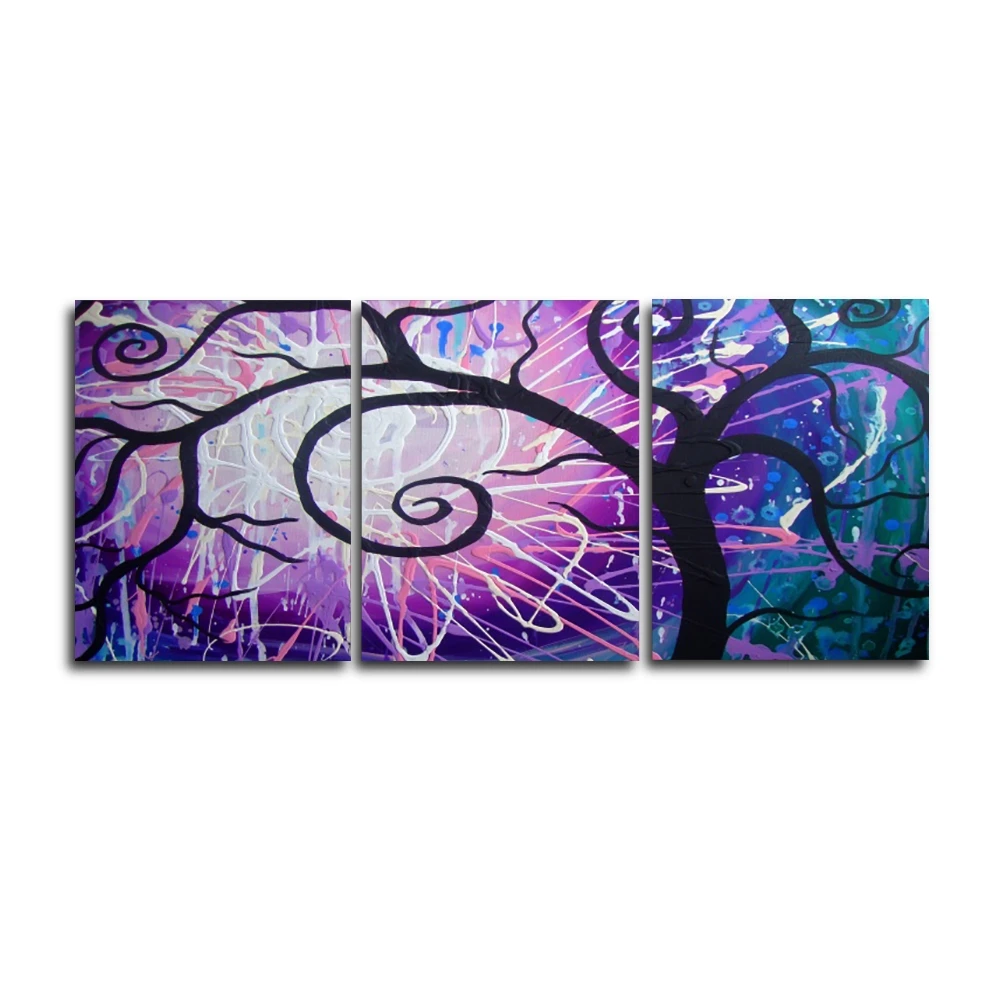 

3 Panel Modern Science Fiction Tree Wall Artwork Canvas Painting Posters and Prints Living Room Nordic Home Decoration No Frame